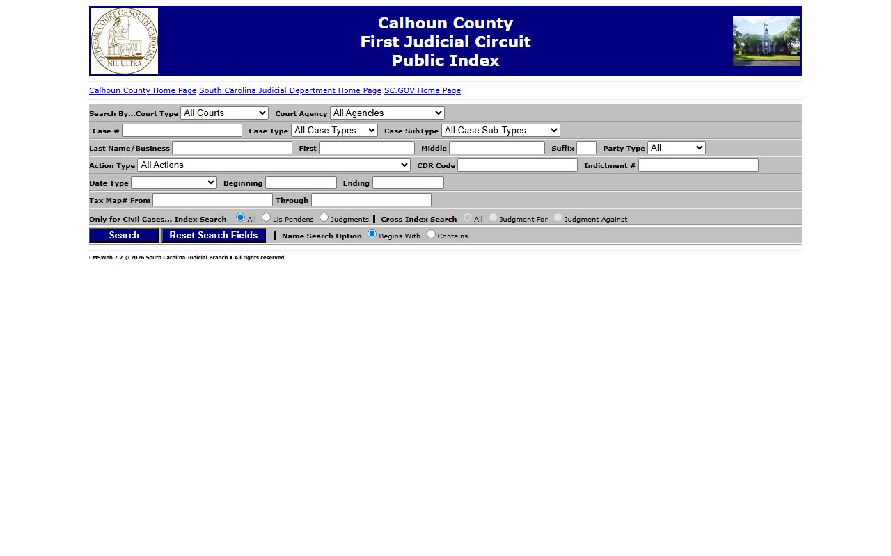 Orangeburg-Calhoun Regional Detention Center Calhoun court records after booking