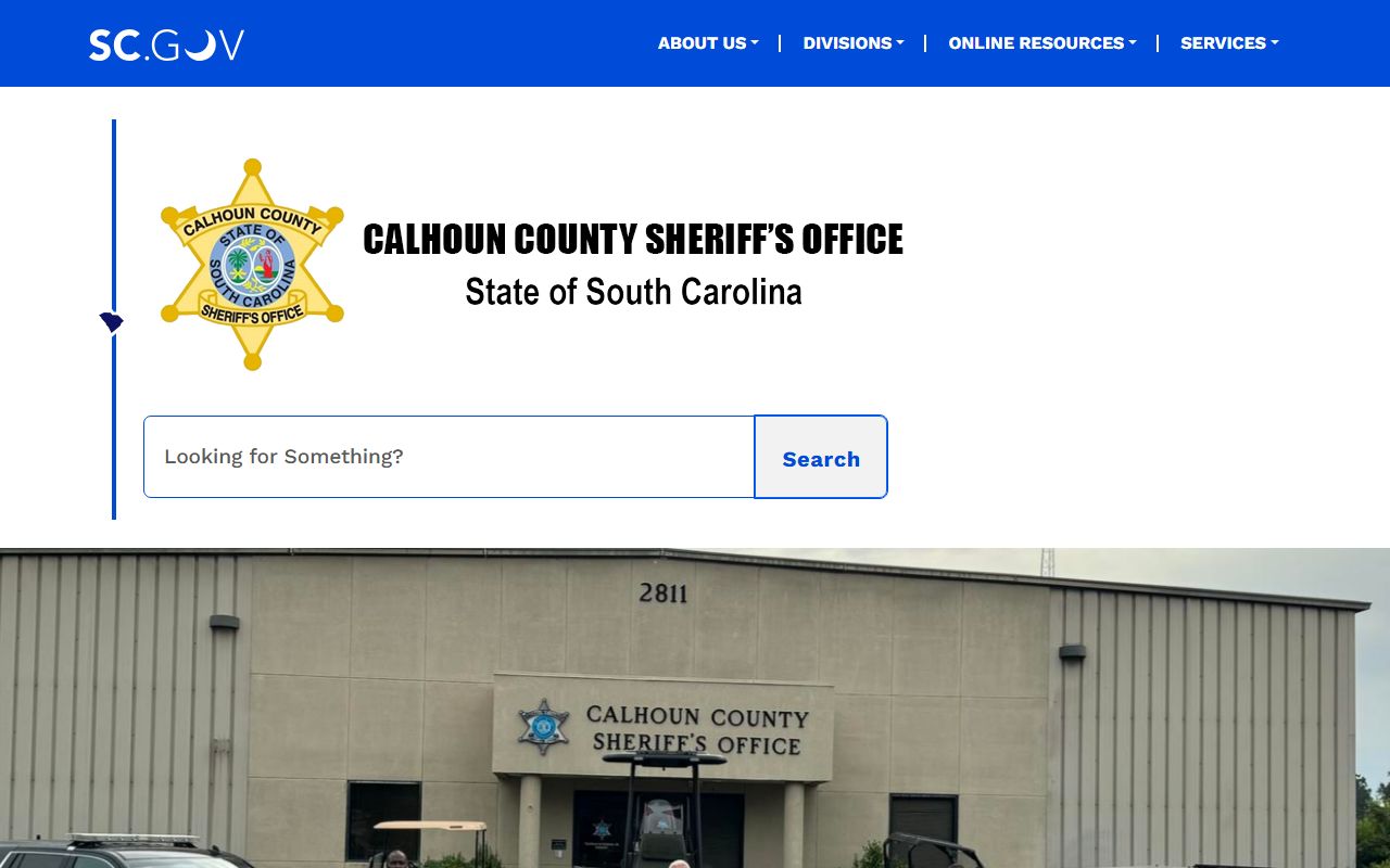 Calhoun County inmate records sheriff contact page